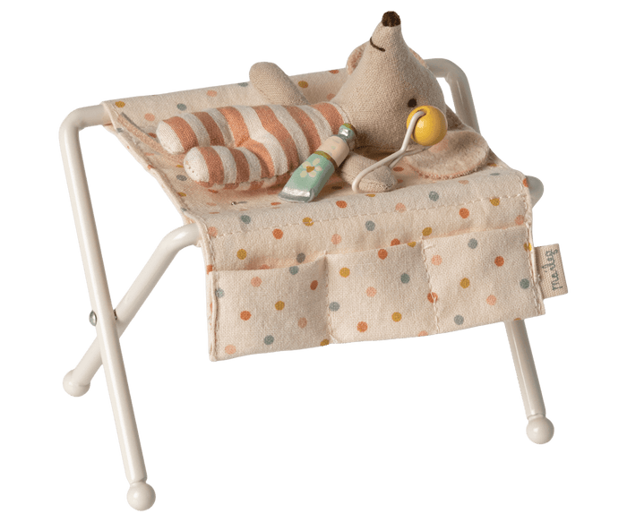 Maileg Mouse Nursery Table Mouse Off White: BACK IN STOCK