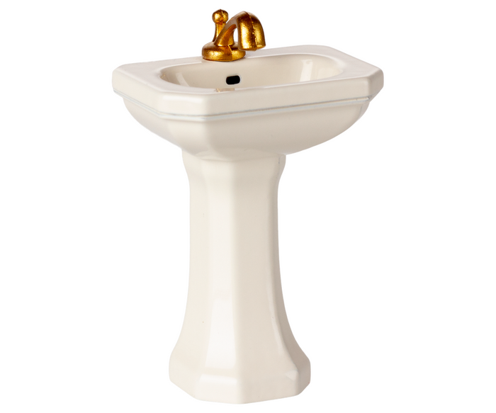 Maileg Mouse Pedestal Sink Perfect For Suitcasa White: BACK IN STOCK