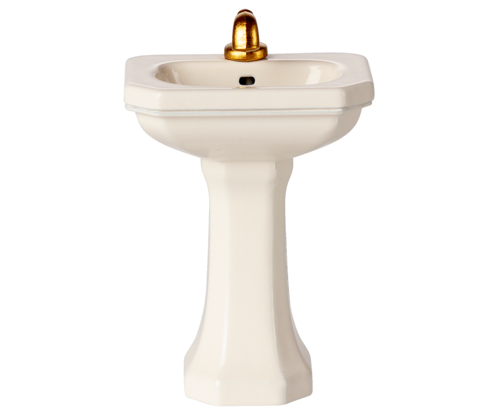 Maileg Mouse Pedestal Sink Perfect For Suitcasa White: BACK IN STOCK