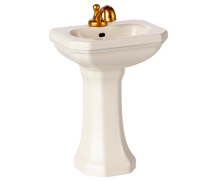 Maileg Mouse Pedestal Sink Perfect For Suitcasa White: BACK IN STOCK