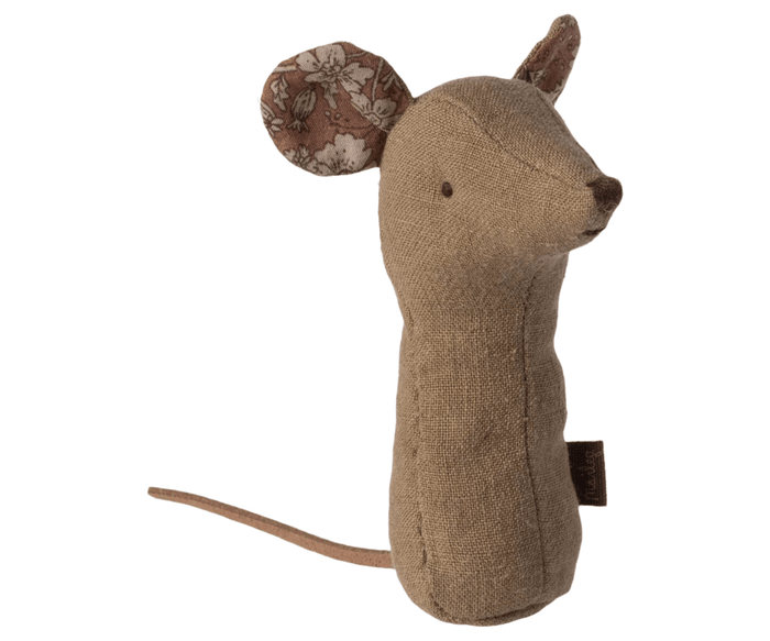 Maileg Mouse Rattle Light Umber: LAST CHANCE