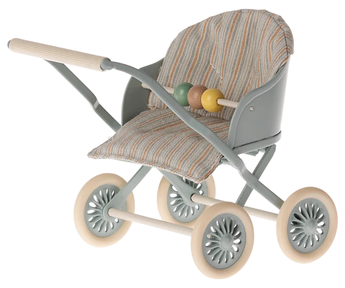 Maileg Mouse Stroller Mint: BACK IN STOCK