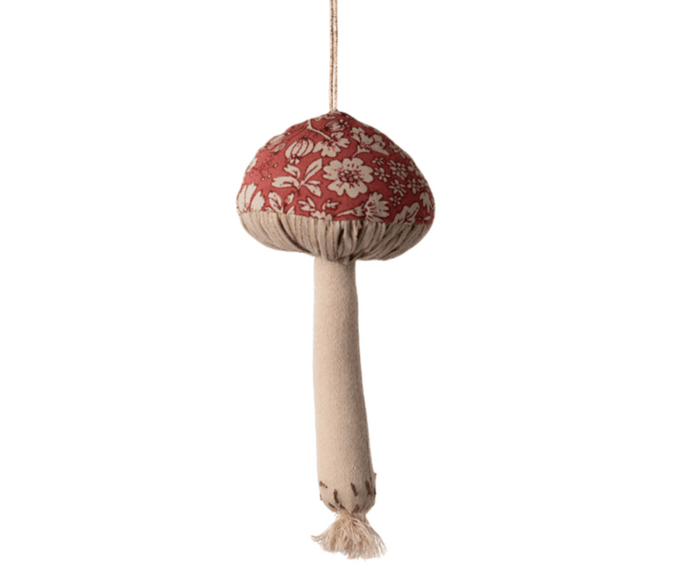 Maileg Mushroom Ornament Blossom Red