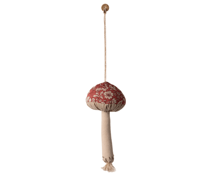 Maileg Mushroom Ornament Blossom Red