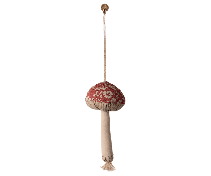 Maileg Mushroom Ornament Blossom Red