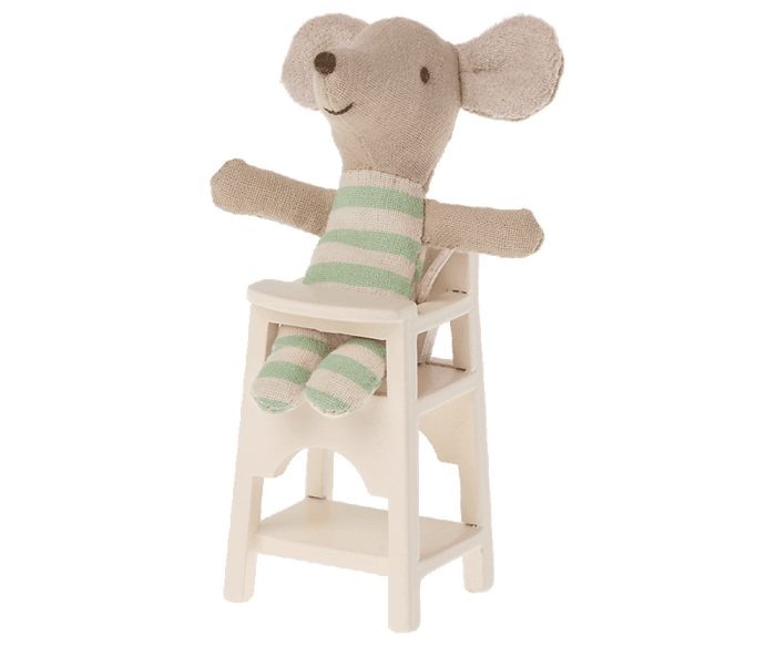 Maileg New High Chair for Mice, Off White: Fall Winter Collection 2022 Furniture - Ruby & Grace