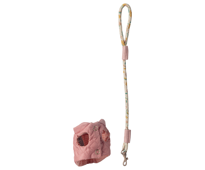 Maileg Pet Suppy Harness and Lead For Puppies, Kittens and Sleeping Bunnies -Rose: BACK IN STOCK