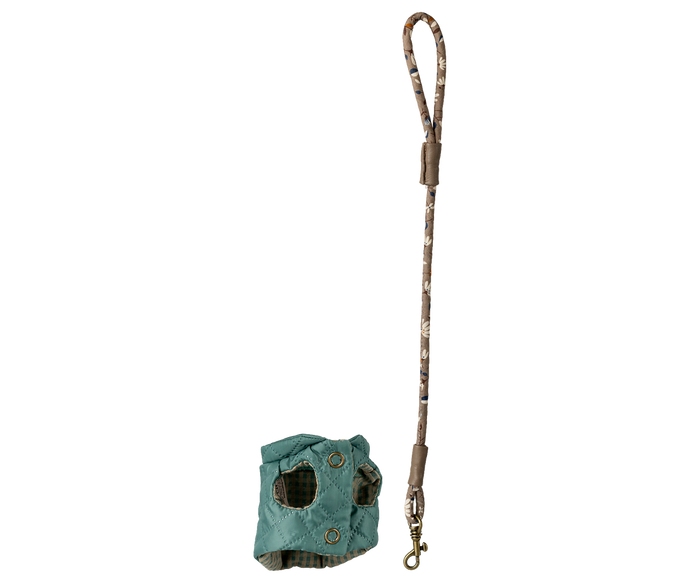 Maileg Pet Suppy Harness and Lead For Puppies, Kittens & Sleeping Bunnies- Dark Mint SS26: SOLD OUT