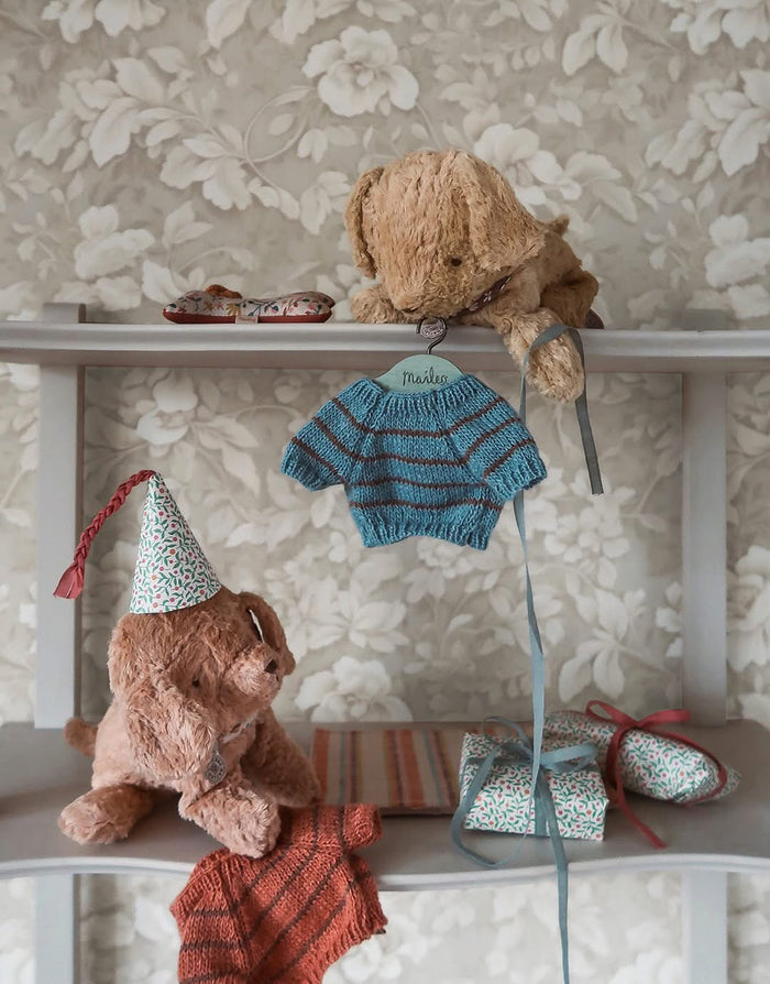 Maileg Pet Suppy Knitted Jumper For Puppies Coral SS26 NEW ARRIVAL