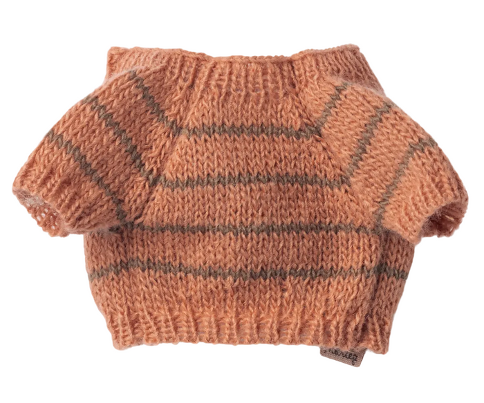 Maileg Pet Suppy Knitted Jumper For Puppies Coral SS26 NEW ARRIVAL