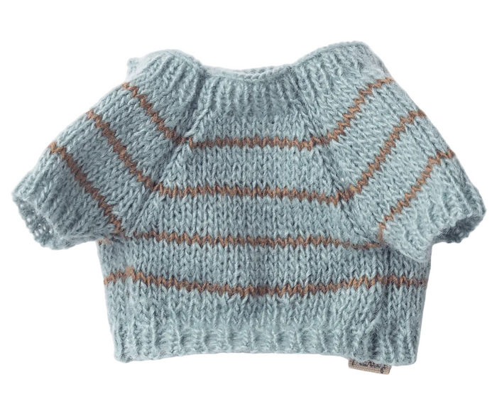 Maileg Pet Suppy Knitted Jumper For Puppies Dusty Blue