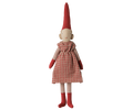 Maileg Pixy Size 1 Girl Red Checked Dress FW26: NEW ARRIVAL