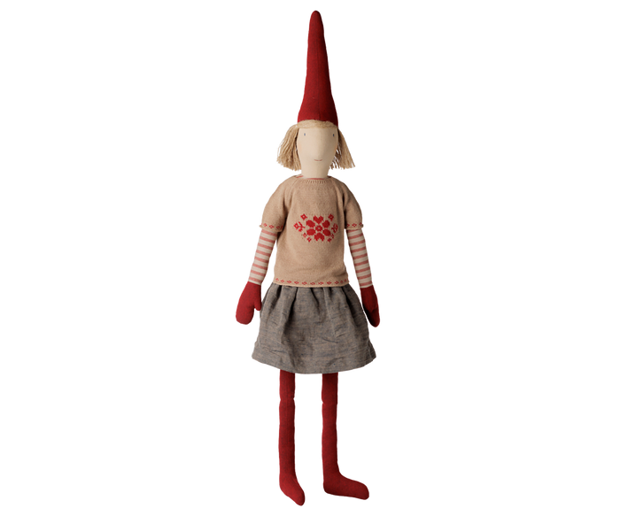 Maileg Pixy Size 6 Girl In Knitted Sweater FW26: NEW ARRIVAL
