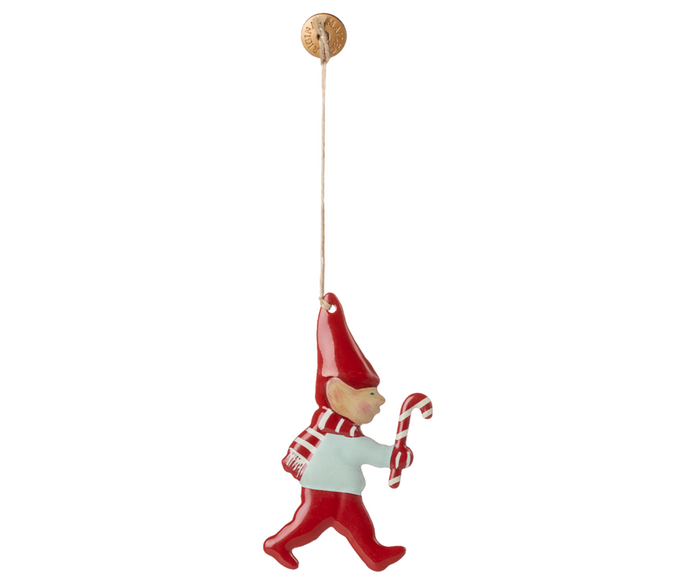 Maileg  Pixy with Candy Cane Ornament Hanging Christmas Decoration FW25  NEW ARRIVAL