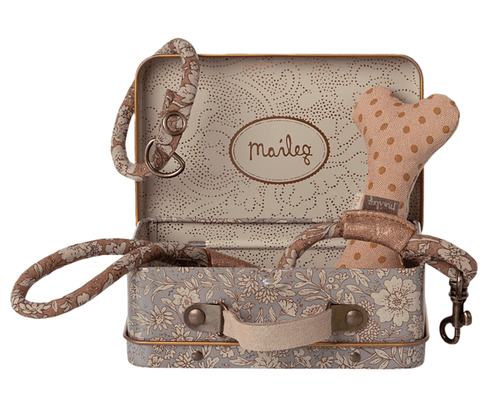 Maileg Puppy Accessory Set Rose: BACK IN STOCK