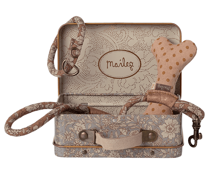 Maileg Puppy Accessory Set Rose: BACK IN STOCK