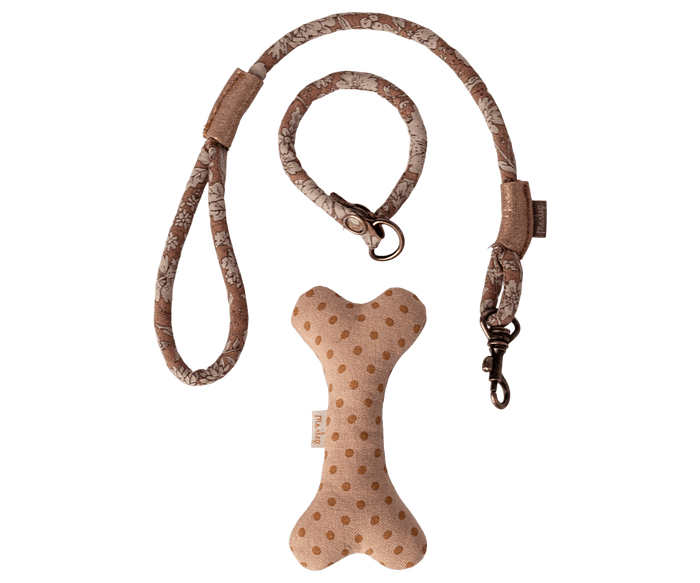 Maileg Puppy Accessory Set Rose: BACK IN STOCK