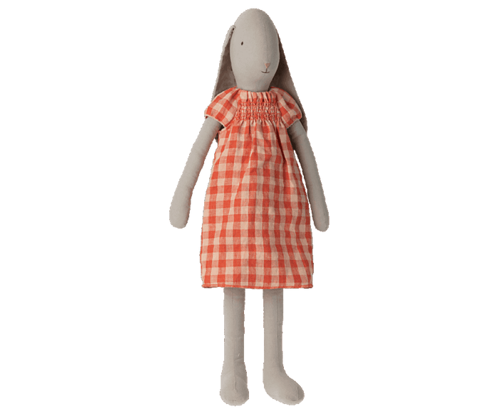 Maileg Rabbit/ Bunny Checked Dress Size 5 Summer 22  Expected May PREORDER NOW.