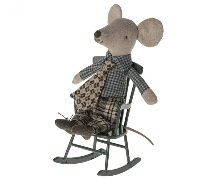 Maileg Rocking Chair Dark Green Mouse Sized 2024 NEW ARRIVAL - Ruby & Grace