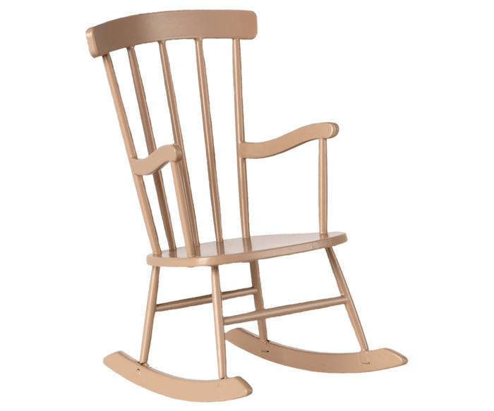 Maileg Rocking Chair Dark Sand Bunny & Teddy Size FW25