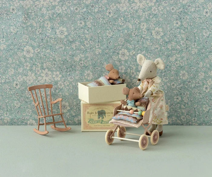 Maileg Rocking Chair Mouse Size  Powder: BACK IN STOCK