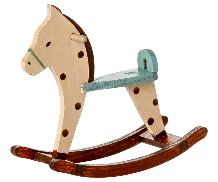 Maileg Rocking Horse Spotted Mouse Size: BACK IN STOCK