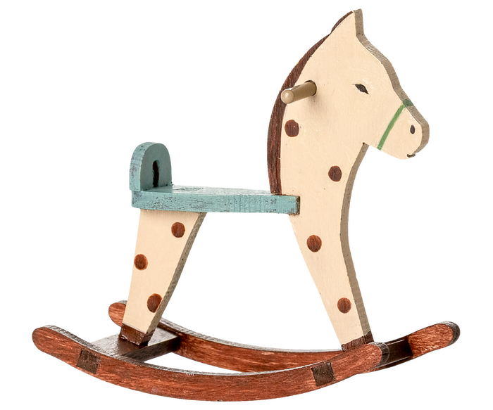 Maileg Rocking Horse Spotted Mouse Size: BACK IN STOCK