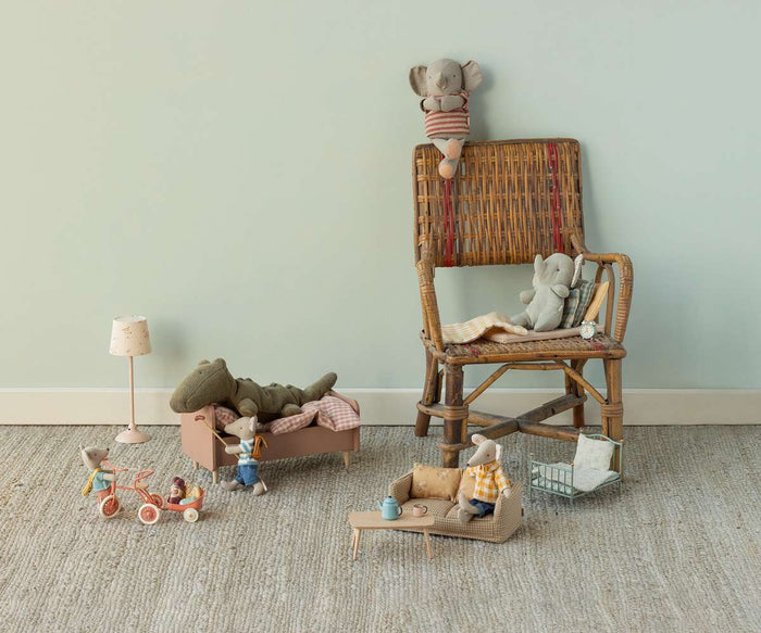 Maileg Safari friends, Crocodile, Small - Olive Green SS26 NEW ARRIVAL