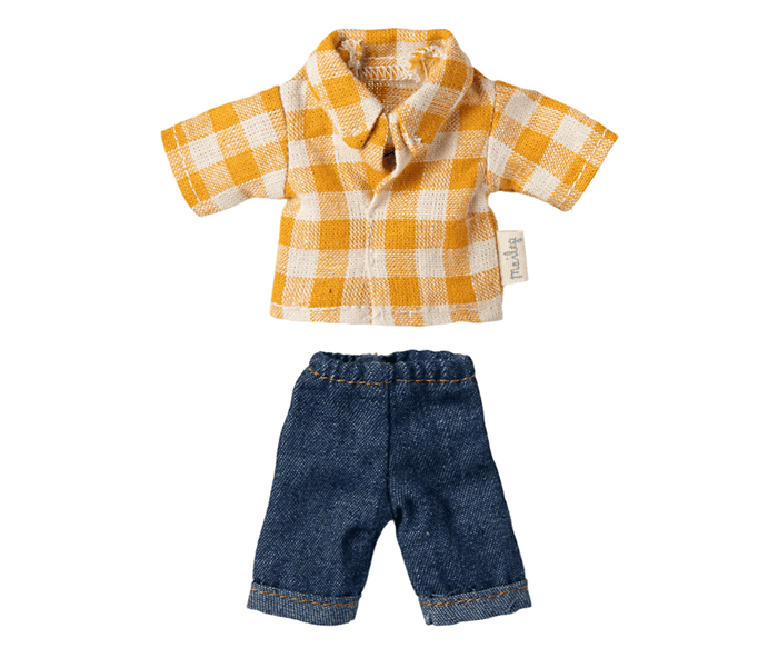 Maileg Shirt and Pants for Dad  Mouse Petit Couture SS25: NEW ARRIVAL