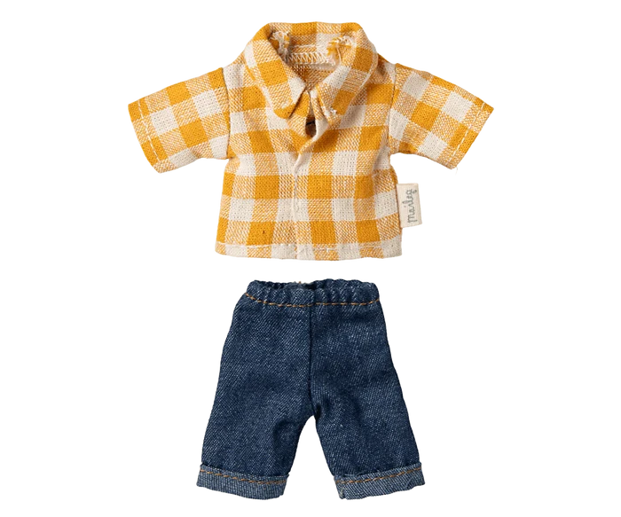 Maileg Shirt and Pants for Dad  Mouse Petit Couture SS25: NEW ARRIVAL