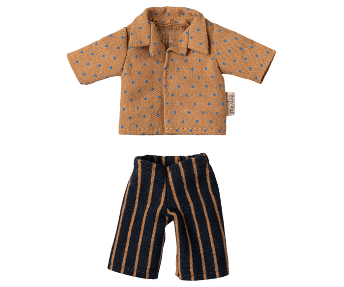 Maileg Shirt and Striped Pants for Dad  Mouse Petit Couture