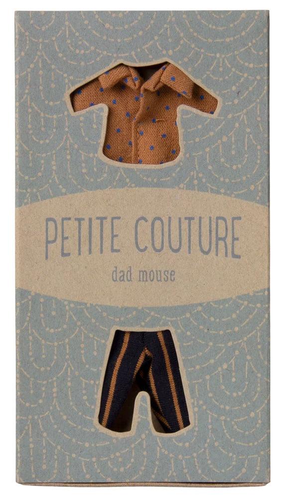Maileg Shirt and Striped Pants for Dad  Mouse Petit Couture
