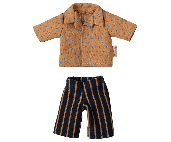 Maileg Shirt and Striped Pants for Dad  Mouse Petit Couture