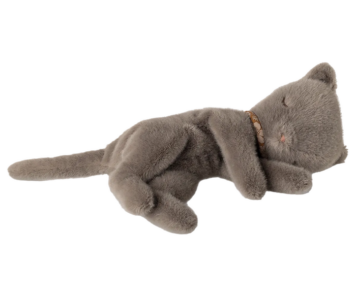 Maileg Sleeping Kitten Small Plush Grey