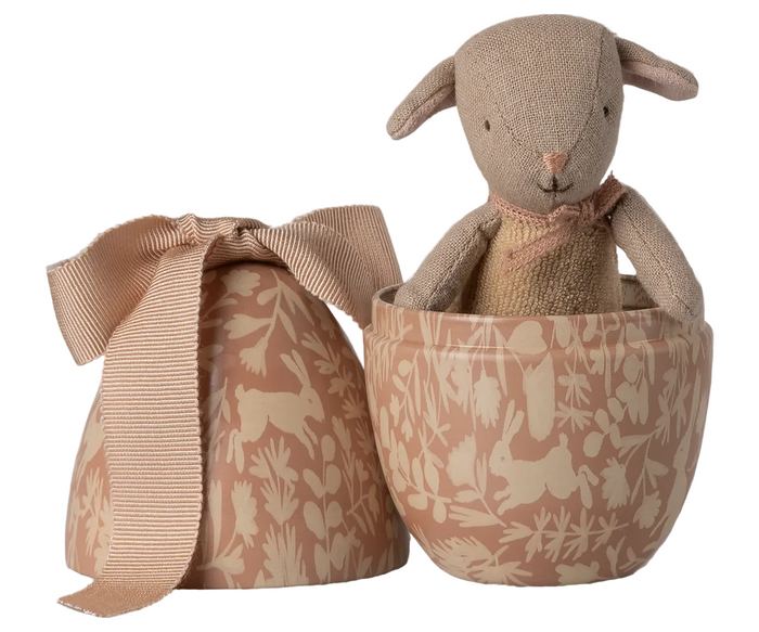 Maileg Small Easter Egg With Micro Lamb Powder: LOW STOCK