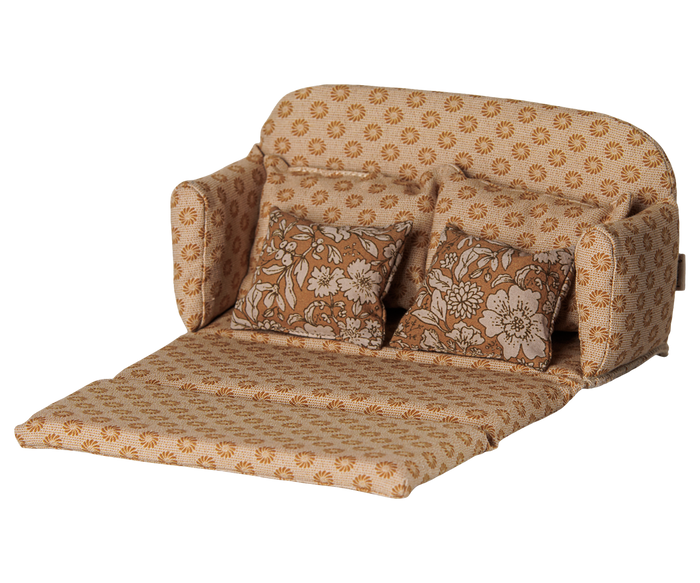 Maileg Sofa bed, Mouse, Large - Ocher FW26: NEW ARRIVAL