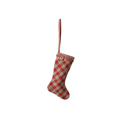Maileg Stocking Ornament Checker Red: NEW ARRIVAL