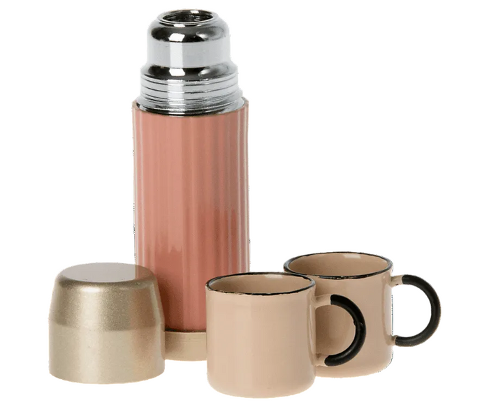 Maileg Thermos Flask and Cups Coral Spring Summer 22  Expected April PREORDER NOW.