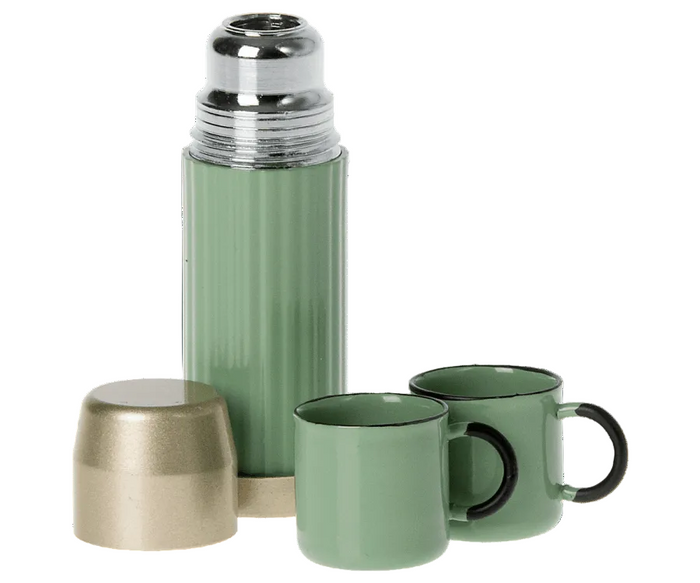 Maileg Thermos Flask and Cups Mint Spring Summer 22  Expected April PREORDER NOW.