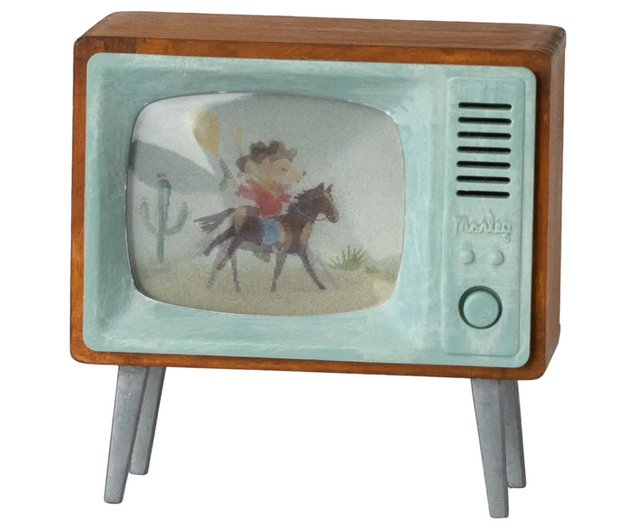 Maileg TV Televison Set Mouse Size: BACK IN STOCK