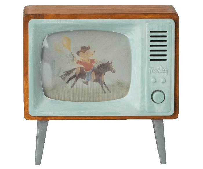 Maileg TV Televison Set Mouse Size: BACK IN STOCK