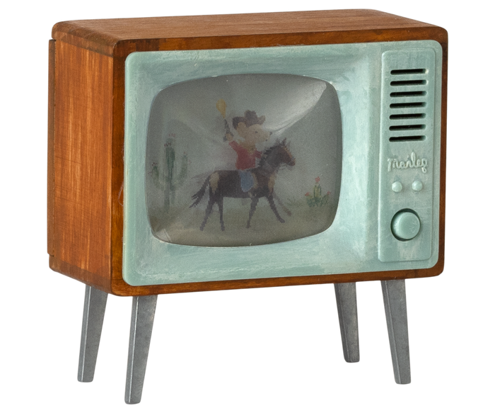 Maileg TV Televison Set Mouse Size: BACK IN STOCK
