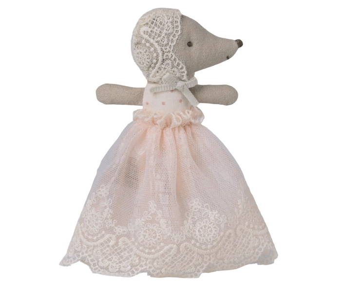 Maileg Twins Baby Mouse In Gown Pink SS26 BACK IN STOCK