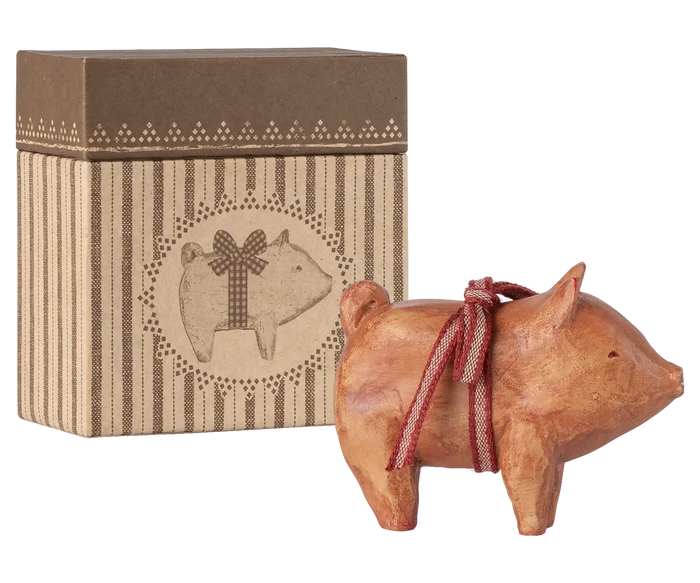 Maileg Wooden Pig Ornament  FW25 LAST CHANCE