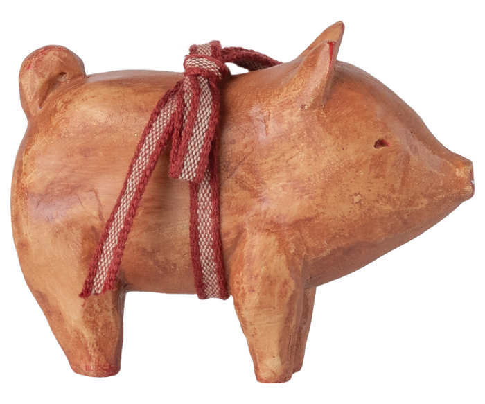 Maileg Wooden Pig Ornament  FW25 LAST CHANCE