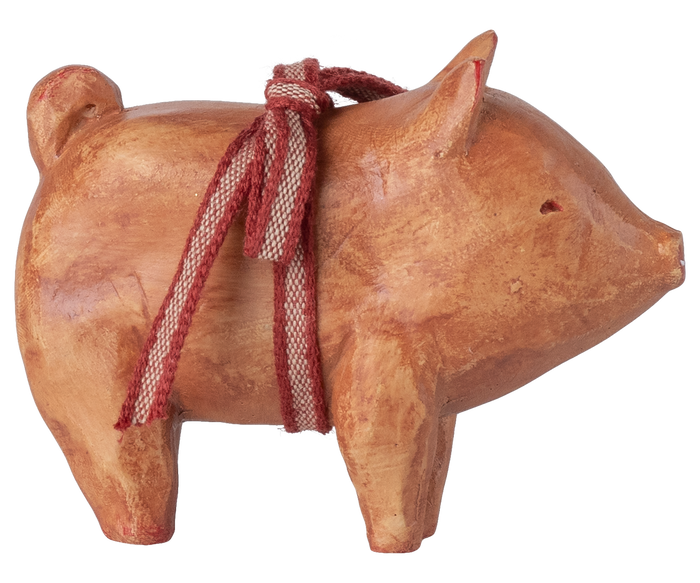Maileg Wooden Pig Ornament  FW25 LAST CHANCE