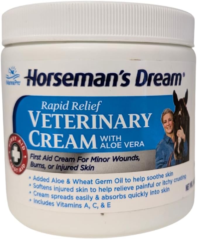 Manna Pro Corona Horseman’s Dream Vet Cream 16 oz. Aloe Skin Soother for Animals