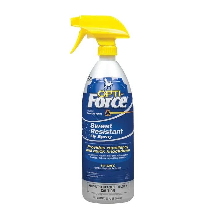 Manna Pro Opti-Force Sweat Resistant Fly Spray for Horses 32 oz.