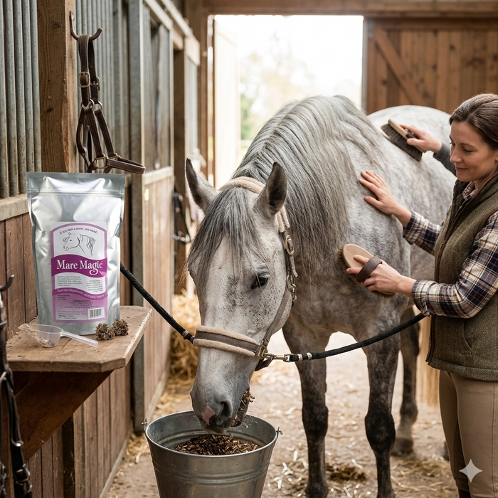 Mare Magic Calming Horse Supplement Raspberry Leaf for Mares & Geldings Relax 8 oz.