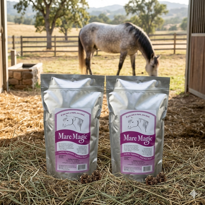 Mare Magic Calming Horse Supplement Raspberry Leaf Mares & Geldings Relax 8 oz. 2-Pack